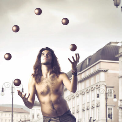 Various types of juggling balls you can buy